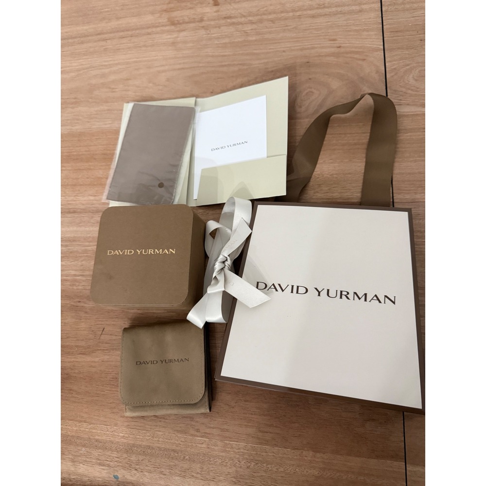 David Yurman Jewelry Packaging Set Gift Box Pouch Bag and Care Booklet